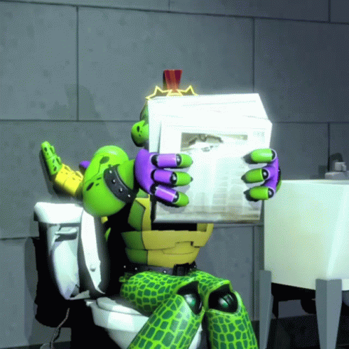 Fnaf Security Breach Montgomery At The Toilet GIF