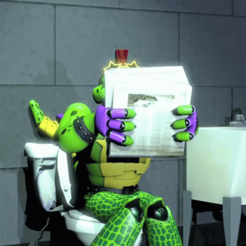 Fnaf Security Breach Montgomery At The Toilet GIF