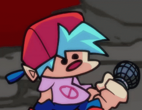 Fnf Boyfriend Blinking His Eyes GIF