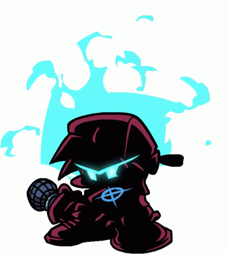 Fnf Boyfriend Blue Flame And Nodding GIF