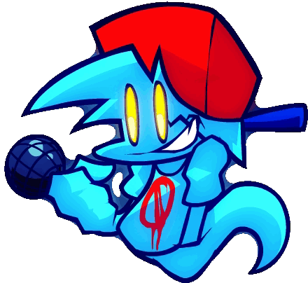 Fnf Boyfriend Blue Ghost With Red Hat GIF