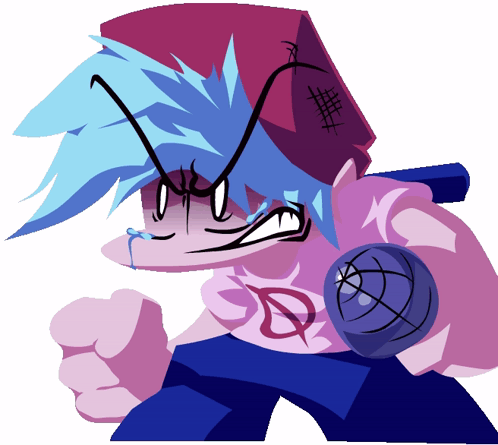 Fnf Boyfriend Holding Mic While Crying GIF