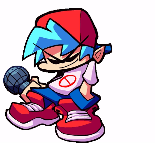 Fnf Boyfriend Passing Mic From One Hand To Another GIF