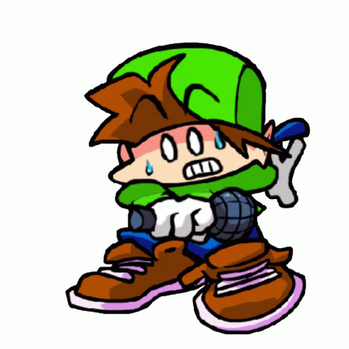 Fnf Boyfriend Pico Shocked With Sweat On His Face GIF