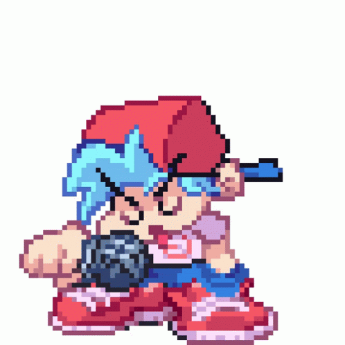 Fnf Boyfriend Pixelized Low Graphics Singing GIF