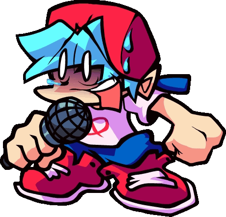 Fnf Boyfriend Shock While Holding Mic And Mouth Wide Open GIF