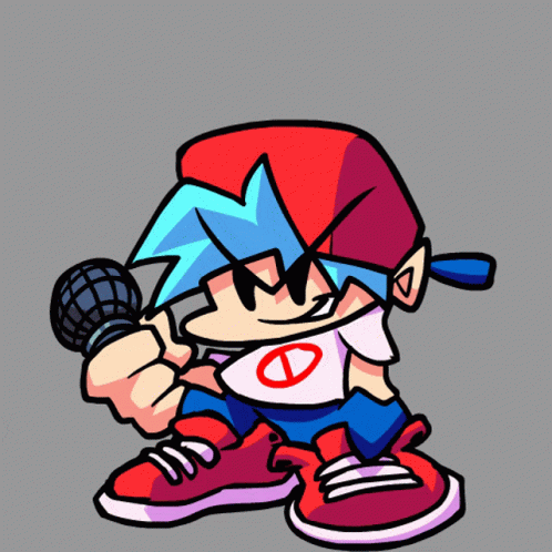 Fnf Boyfriend Speaking On Microphone GIF