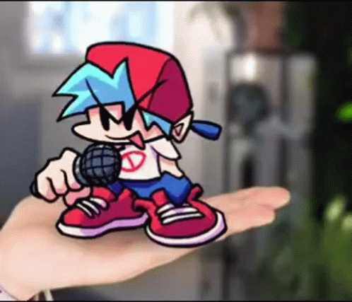 Fnf Singing Boyfriend On Palm GIF