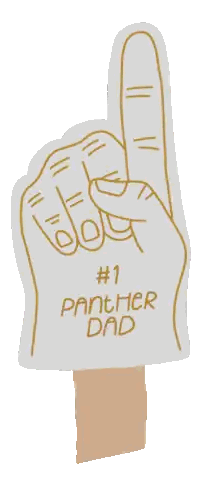 Foam Finger Saying #1 Panther Dad