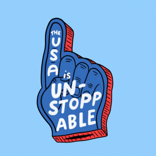 Foam Finger Saying The USA Is Unstoppable
