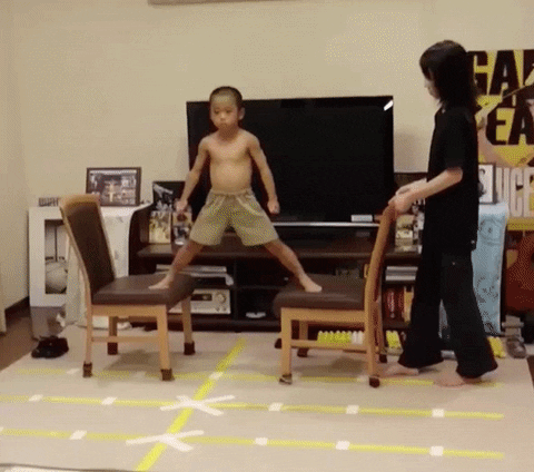 Focus Asian Kid Split GIF