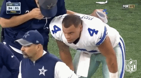 Focused Dallas Cowboys Watching The Game GIF