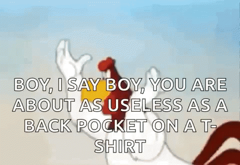 Foghorn Leghorn Useless As Back Pocket GIF