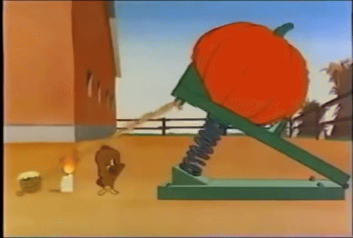 Foghorn Leghorn Hit By Tomato GIF