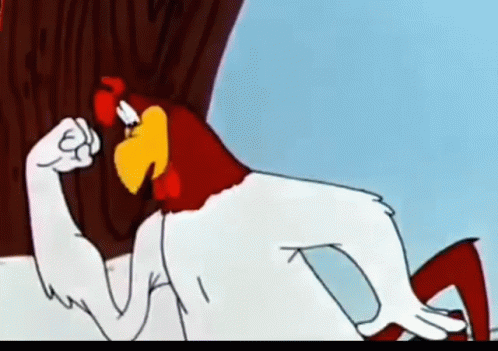 Foghorn Leghorn Showing His Muscle GIF