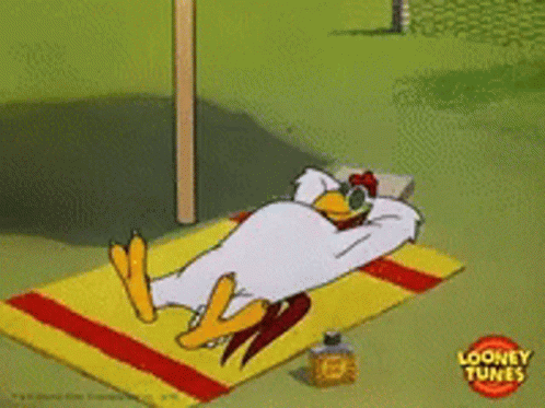 Foghorn Leghorn Sun Bathing GIF