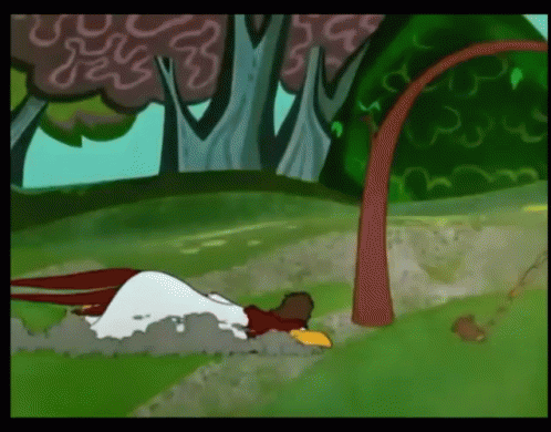 Foghorn Leghorn Caught In Trap GIF