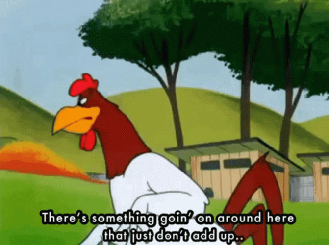 Foghorn Leghorn Curious Thinking GIF