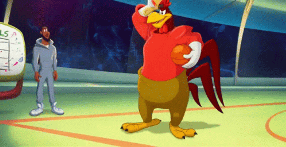 Foghorn Leghorn Running Like Football Player GIF