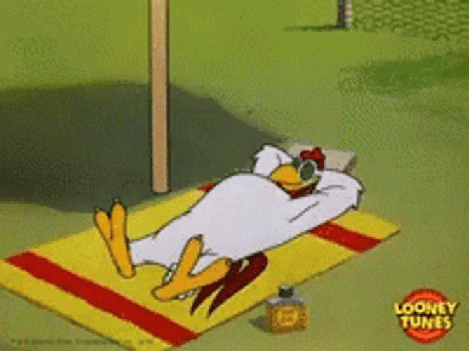Foghorn Leghorn Sun Bathing GIF