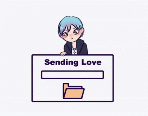 Folder With Blue Heart