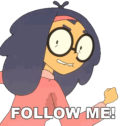 Follow Me Cartoon Character