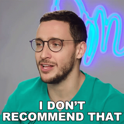 Follow Up Because I Don't Recommend That GIF