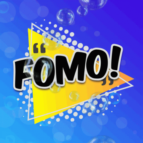 Fomo Sign with Bubbles