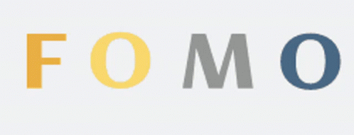 Fomo Text in Yellow and Blue