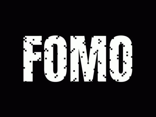 FOMO with Colorful Dots on Black