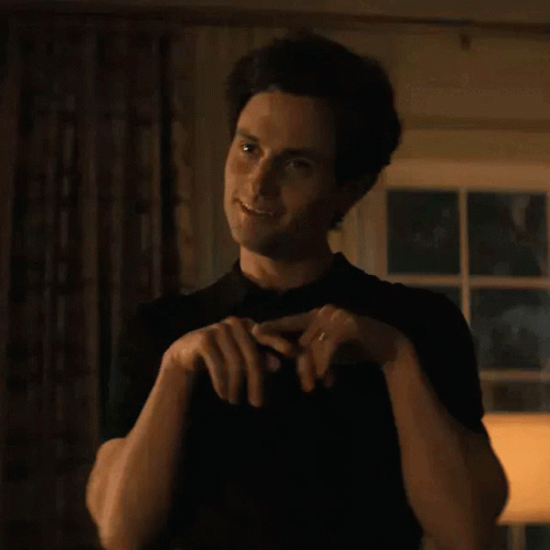 Fond Joe Goldberg Pointing Finger GIF
