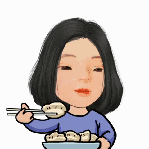 Food Coma Cartoon Lady Eating With Chopsticks GIF