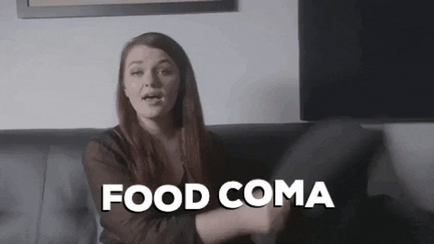 Food Coma Eating Too Much Turkey Dinner GIF