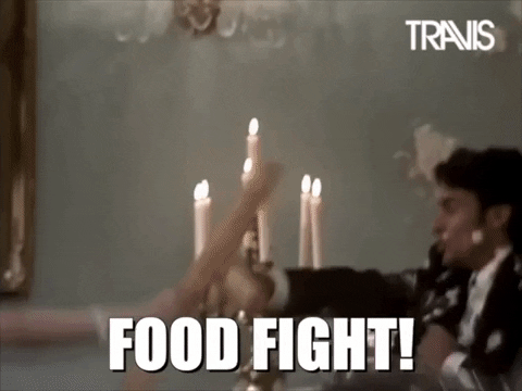 Food Fight Messi Funny GIF