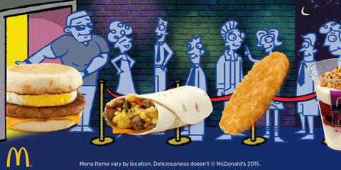 Food Menu Line Mcdonalds Night Club Party GIF
