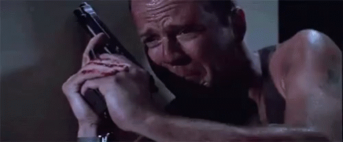 Foot On Shattered Glasses Die Hard GIF