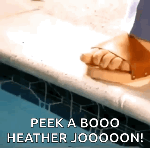 Foot on Swimming Pool Edge Peek A Boo Heather Jooooon