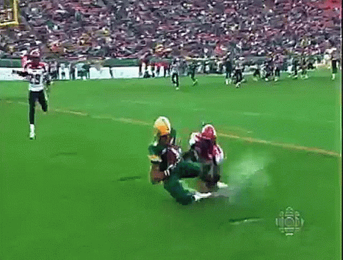 Football Catch Wet Ground GIF