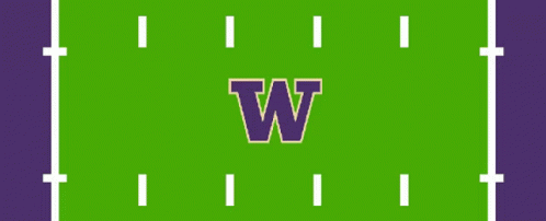 Football Field Saying Touchdown Washington