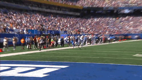 Football Field With CBS Sports Logo GIF