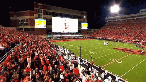 Football Field With Number 50 on Grass