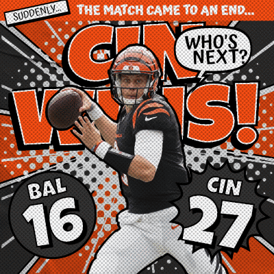 Football Game Ad With Bal 16 And Cin 27 GIF