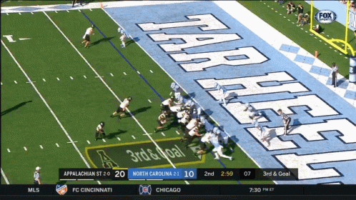 Football Game Appalachian St vs North Carolina