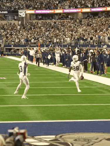 Football Game at Stadium With Samsung and Lenovo Ads