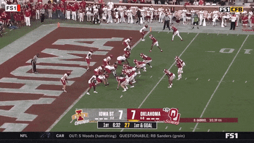 Football Game Between Iowa St and Oklahoma