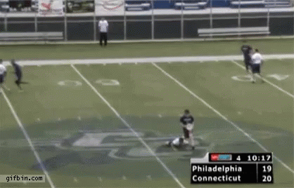 Football Game Between Philadelphia And Connecticut GIF
