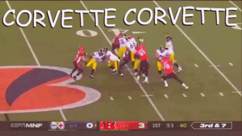 Football Game Corvettes Vs Steelers GIF