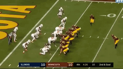 Football Game Illinois Vs Minnesota Tie GIF