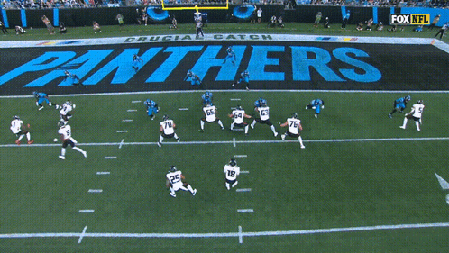 Football Game In Front Of Fox NFL Logo GIF