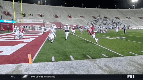 Football Game In Stadium With NFL Logo GIF